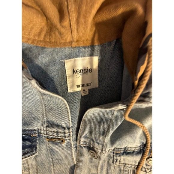 Kensie Jeans Hooded Jean Jacket Women's- Leopard Print.  Size Medium! - Picture 4 of 5